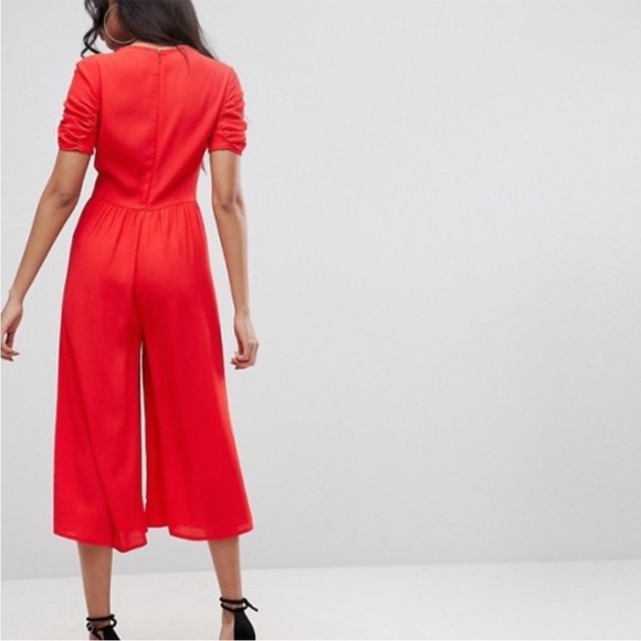 ASOS Red Culotte Jumpsuit - Picture 7 of 7
